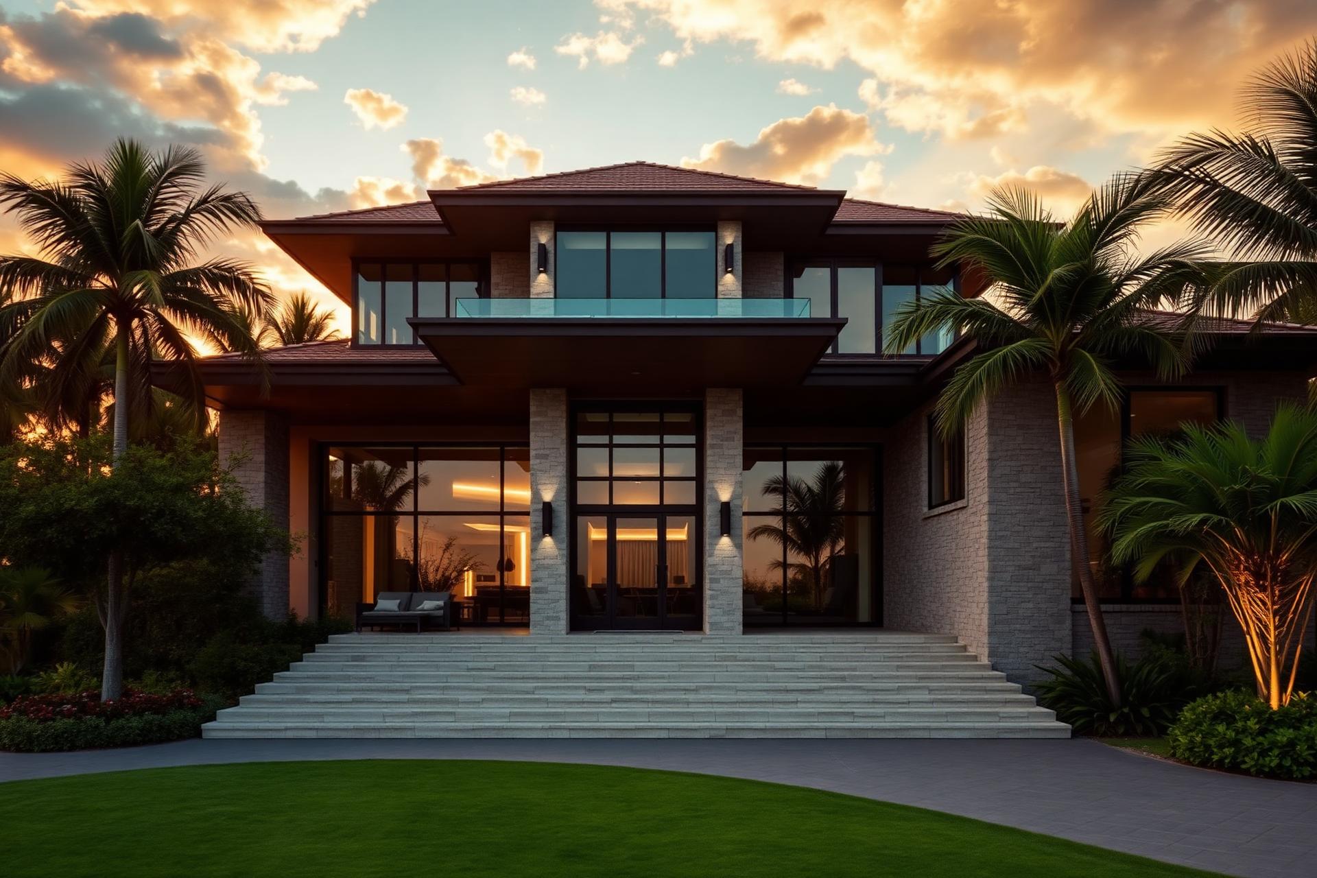 Signature Inspira villa at sunset